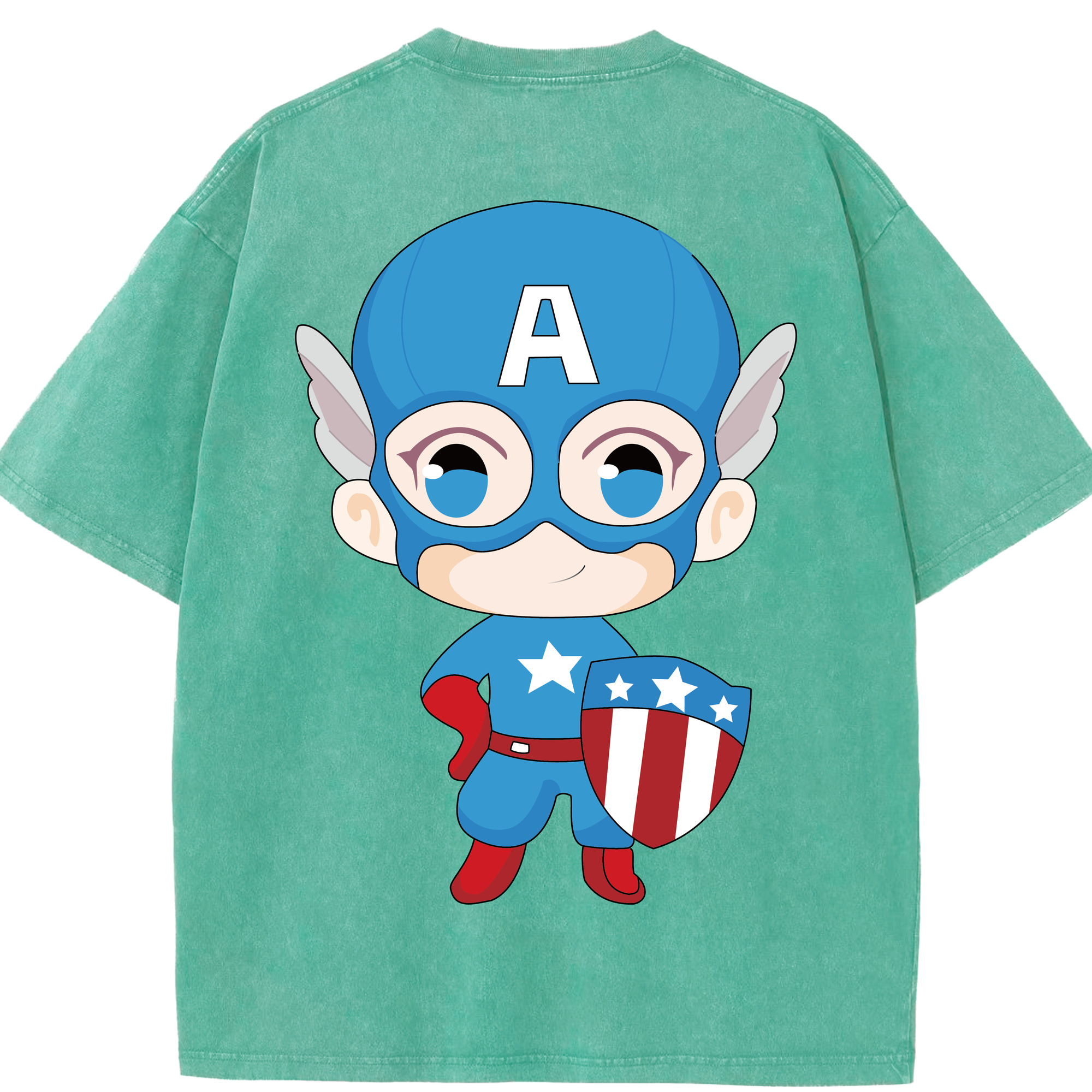 （画像用） アベンジャーズ The Avengers 綿100% ヴィンテージ風 半袖Tシャツ（背面プリント）